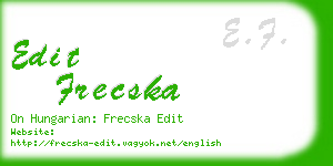 edit frecska business card